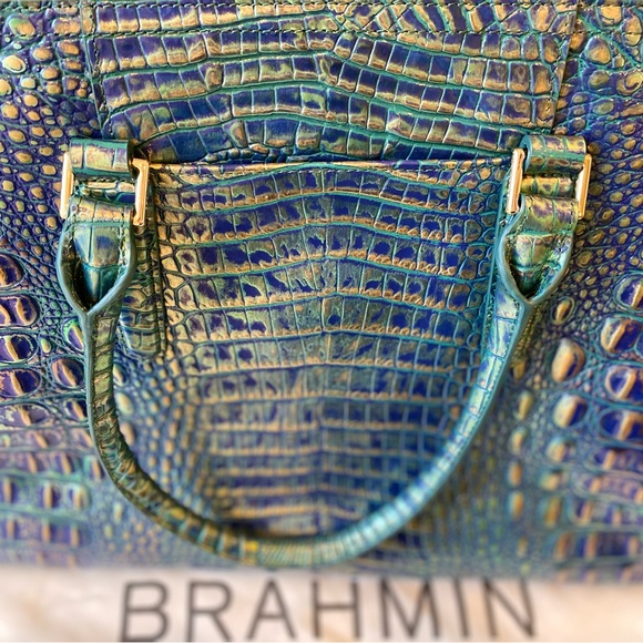 Brahmin Luxury Bag Large size new with dust bag and additional strap Aqua Blue - Picture 3 of 3